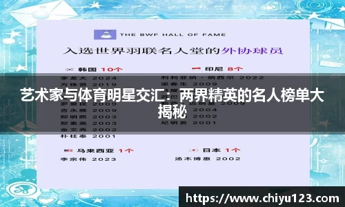 艺术家与体育明星交汇：两界精英的名人榜单大揭秘
